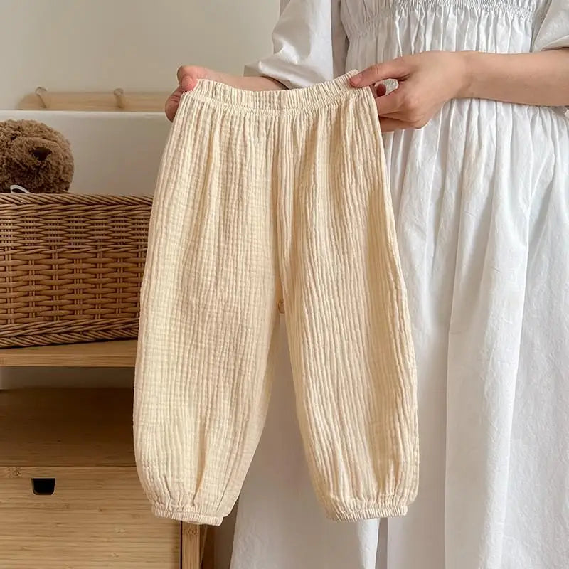 Kids Anti Mosquito Pants Unisex Lightweight Polyester Elastic Waist