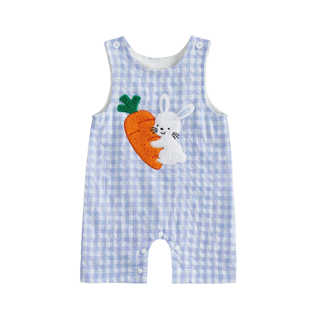 Cotton Embroidered Baby Romper With Button Up Collar
