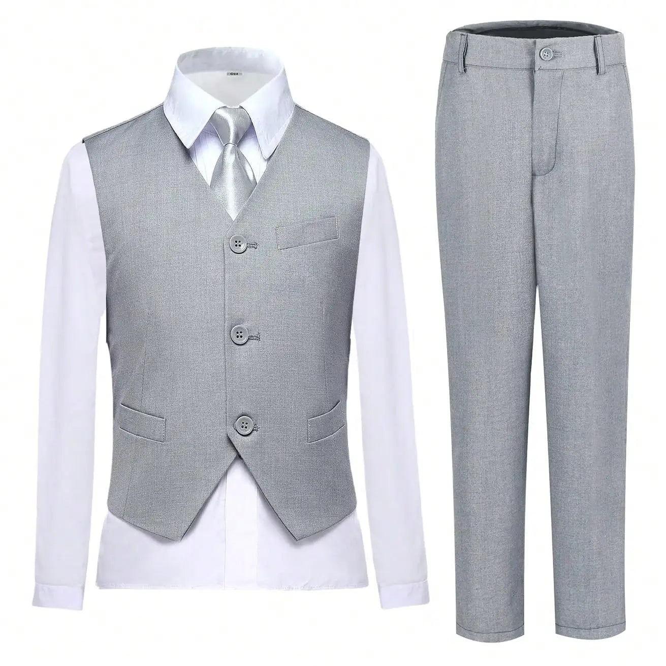 Boys Formalwear 2-Piece Suit Set With Vest And Pants