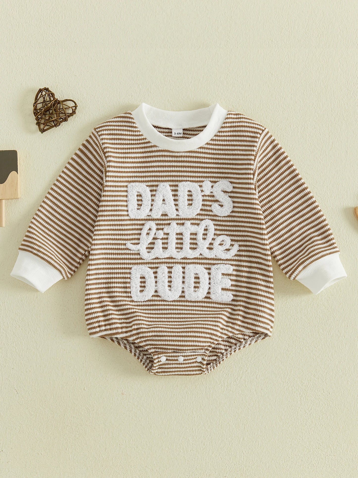Round-Neck-Letter Letter Embroidery Sleeve Romper Long Sleeve Letter-Embroidery-Bodysuit Long Sleeve Round Bodysuit