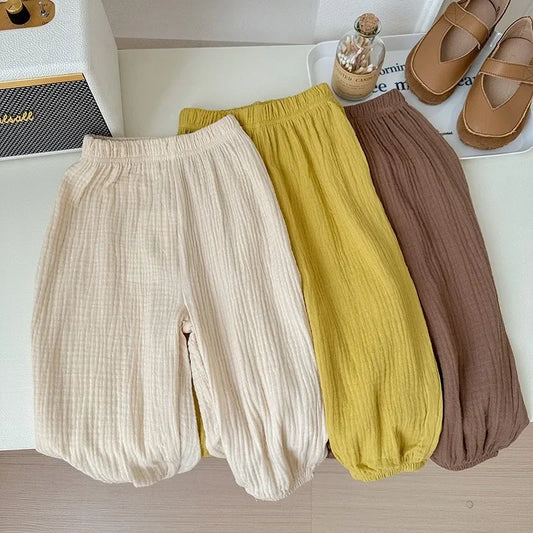 Kids Anti Mosquito Pants Unisex Lightweight Polyester Elastic Waist