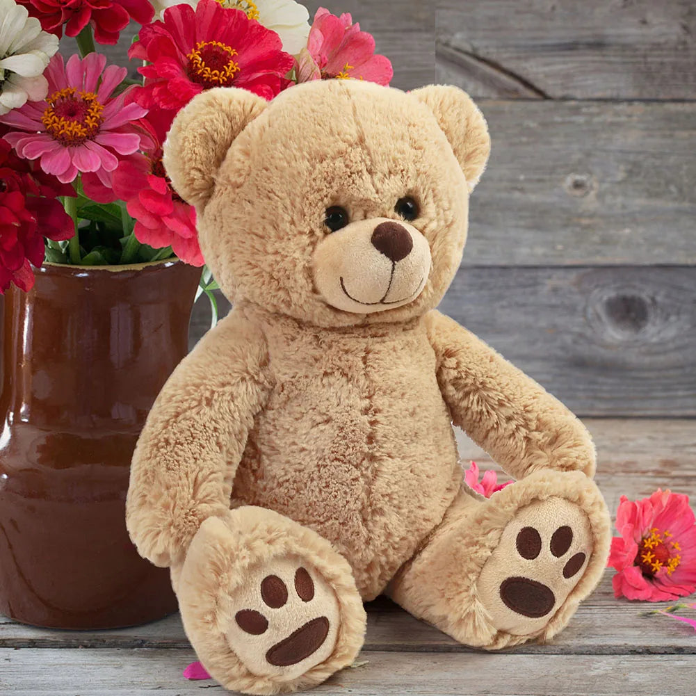 Brown Teddy Bear Plush Toy For Kids Toddlers Gift Safe