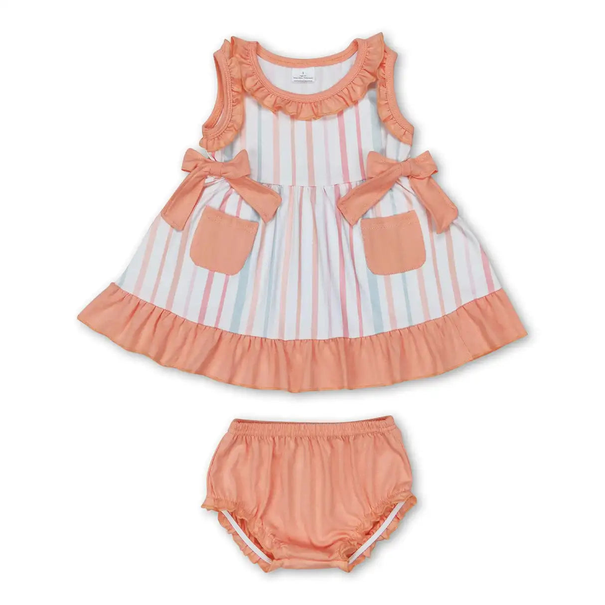 Girls Floral Tunic Top And Bummies Outfit Set For Everyday