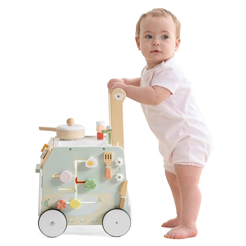 Robotime Wooden Baby Push Walker Learning Toy With Adjustable Feature