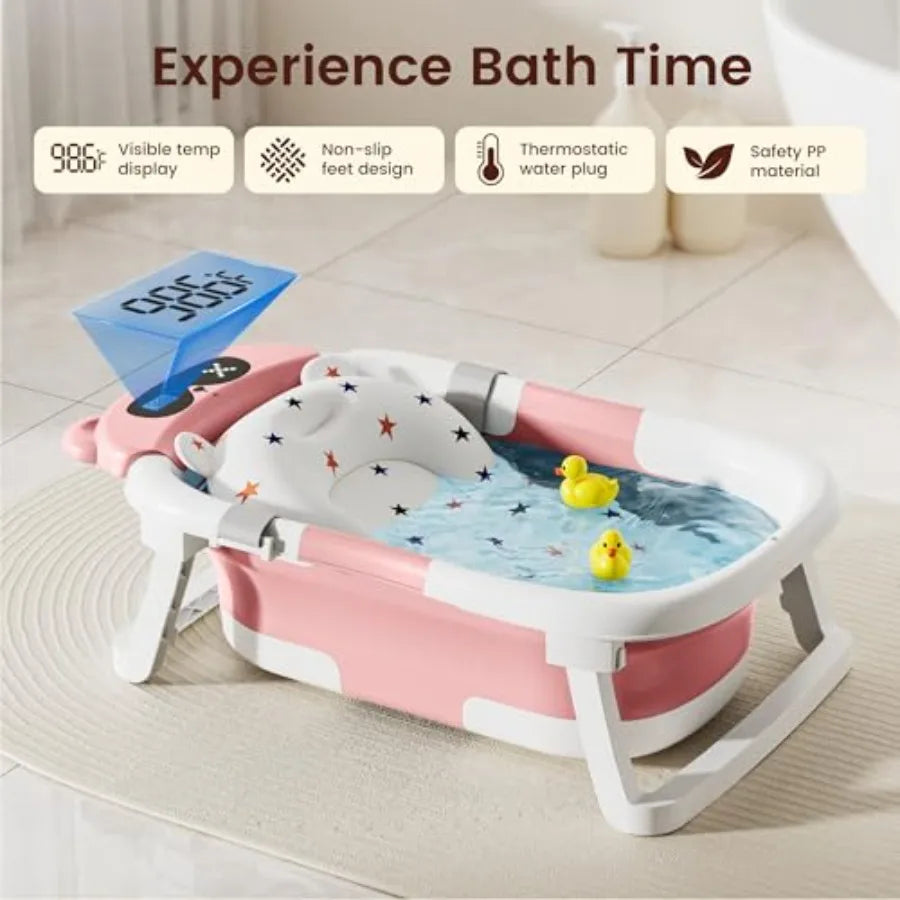 Foldable Baby Bath Tub Newborn To Toddler 0-18 Months