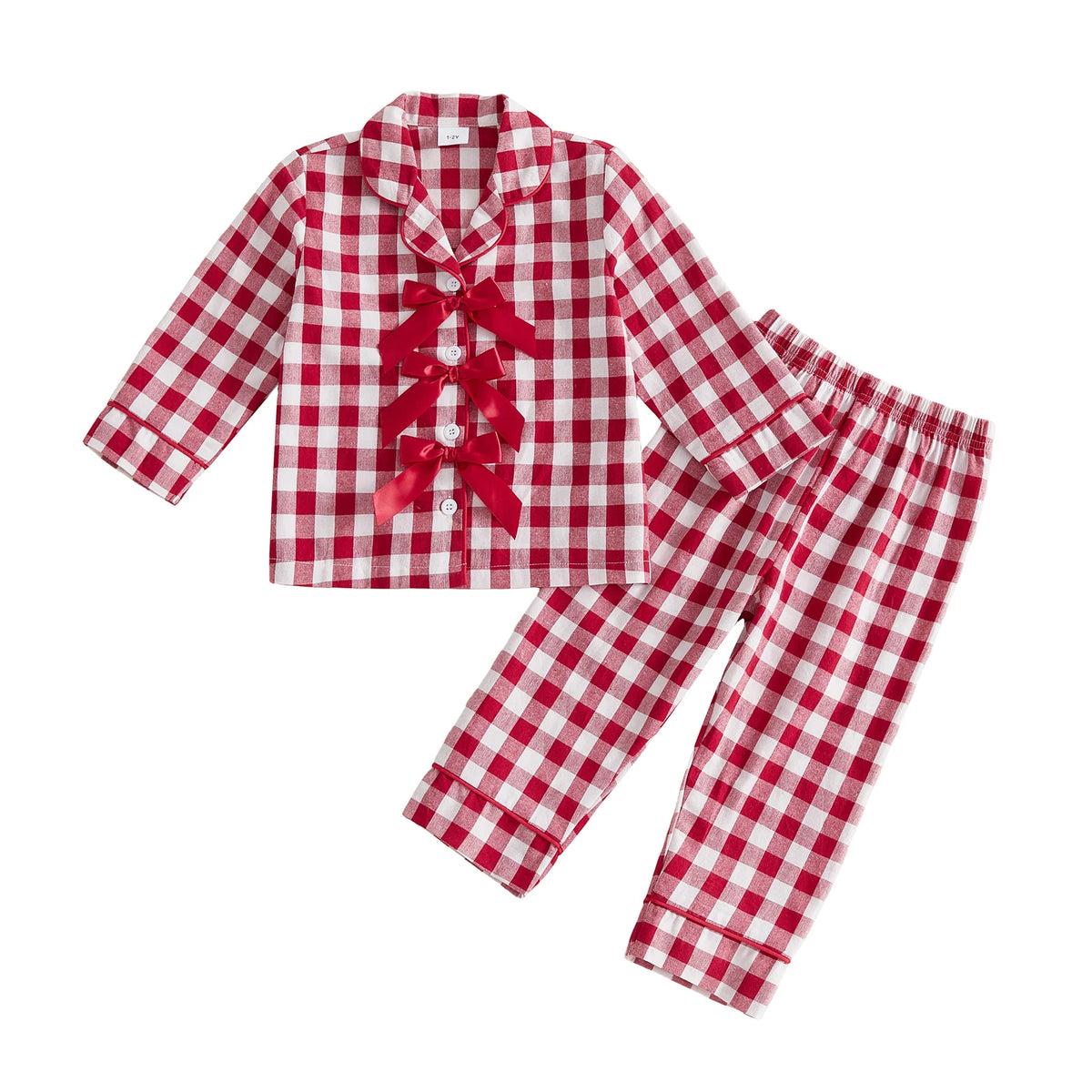 Little Girls For For Little Girls Long Christmas Pajamas Sleeve Tops Girls Long Sleeve Durable 2 Pcs Christmas