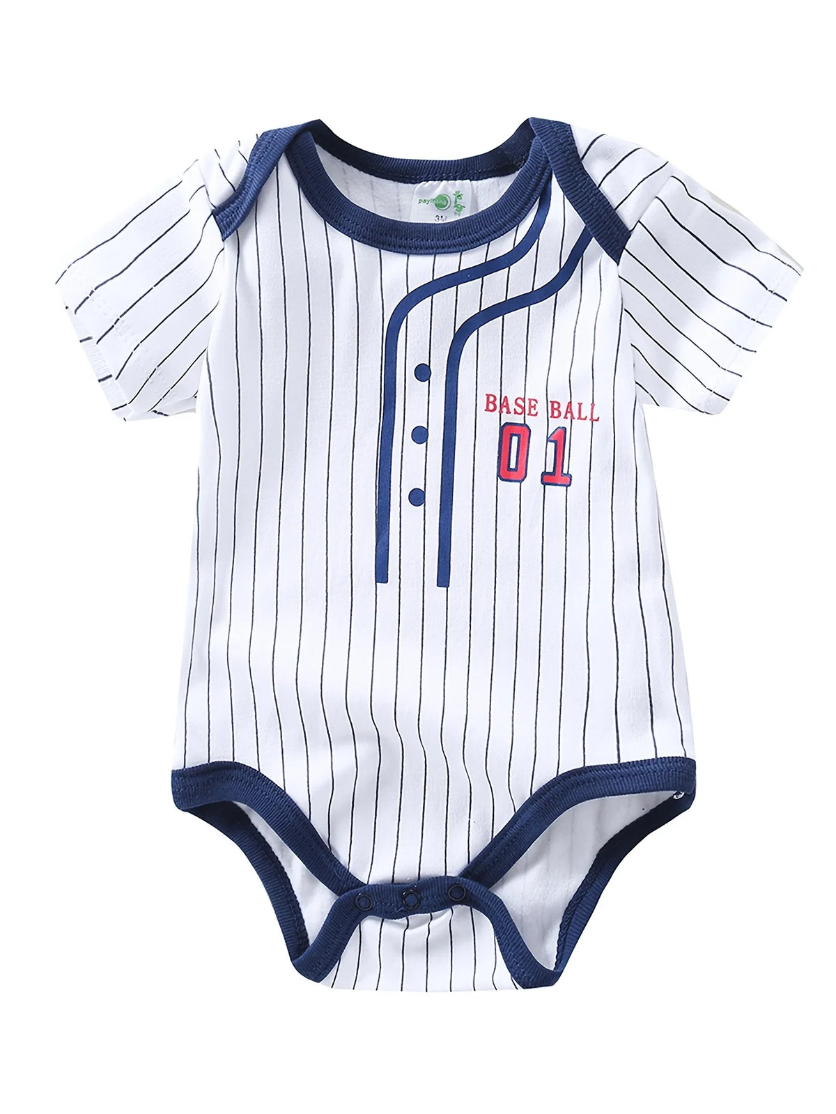 Baby Boy Breathable Cotton Short Sleeve Rompers Bodysuits Set