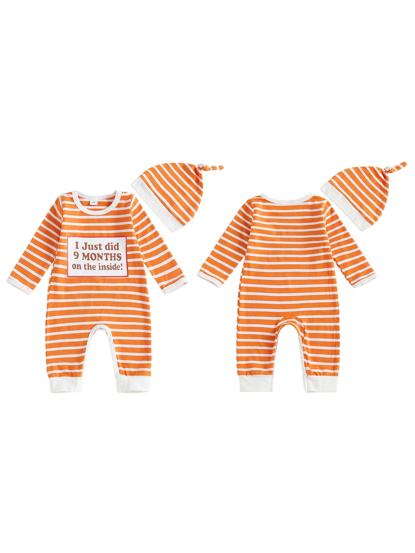 Adorable Animal Print Baby Romper With Matching Beanie Set