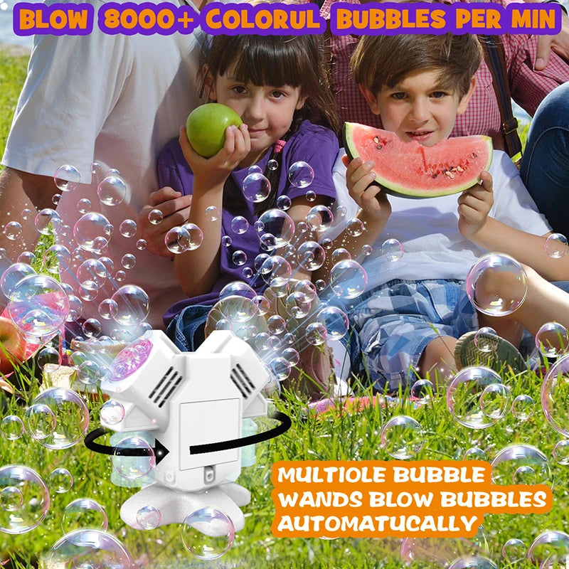 KNYYSECQ Double Head Rotating Bubble Machine Outdoor Party Toy