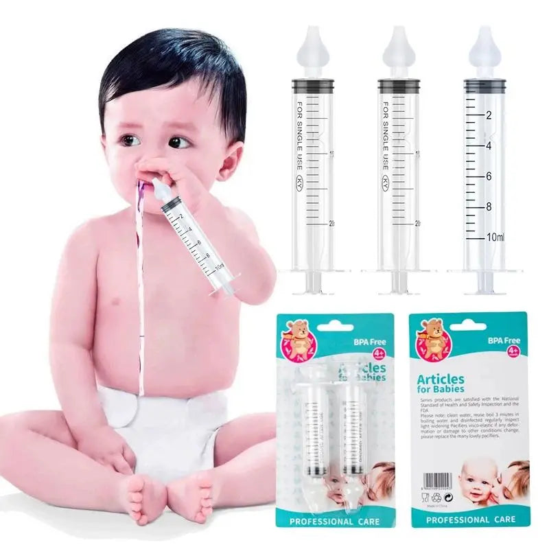 Silicone Baby Nasal Aspirator Syringe For Gentle Nasal Cleaning