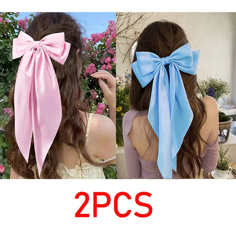New Bows Hair Clips Bow Barrette Headband for Girl Bow Ribbon Hair Clip JZ094