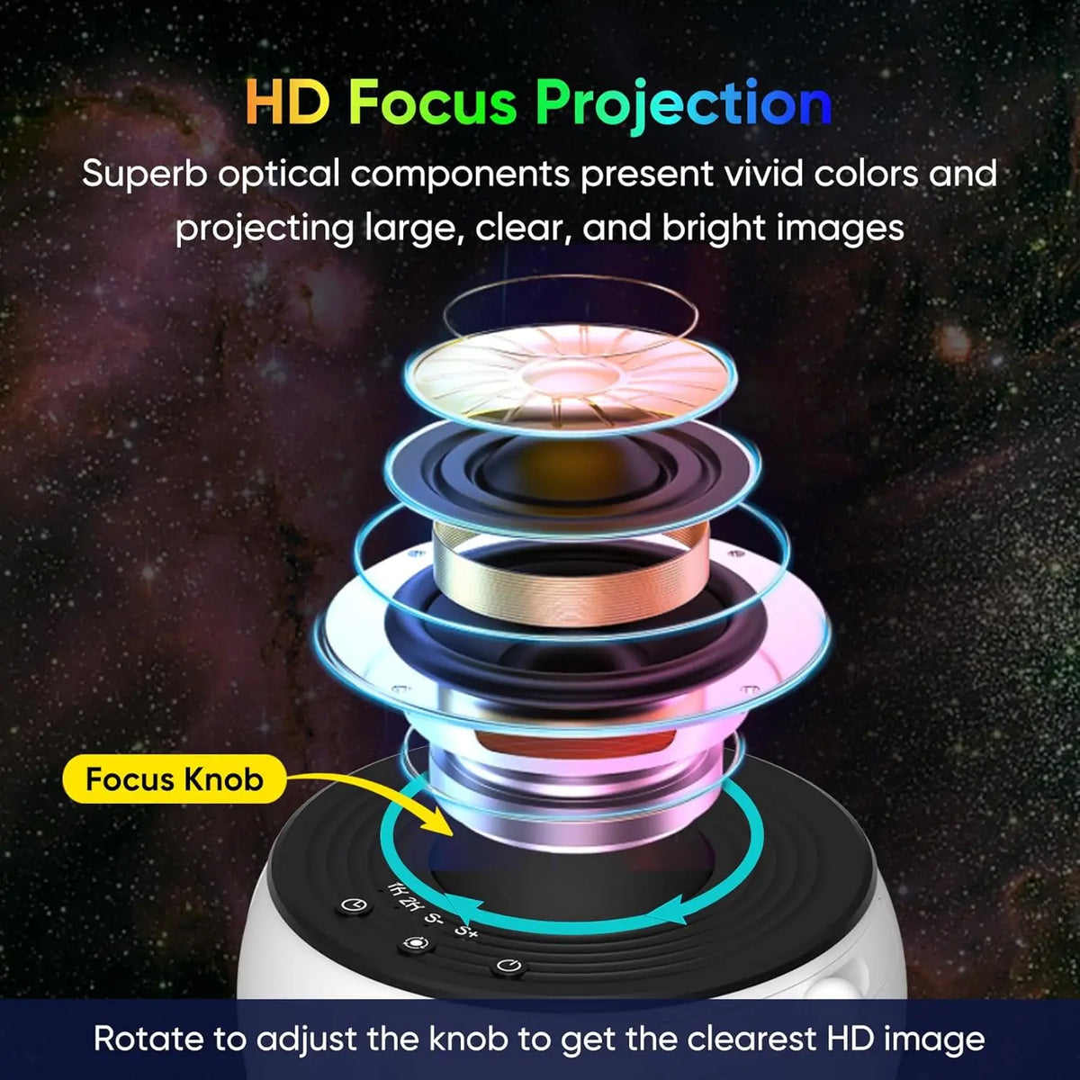 Aiopp Galaxy Projector For Bedroom With HD Star Projection And 13 Film Discs