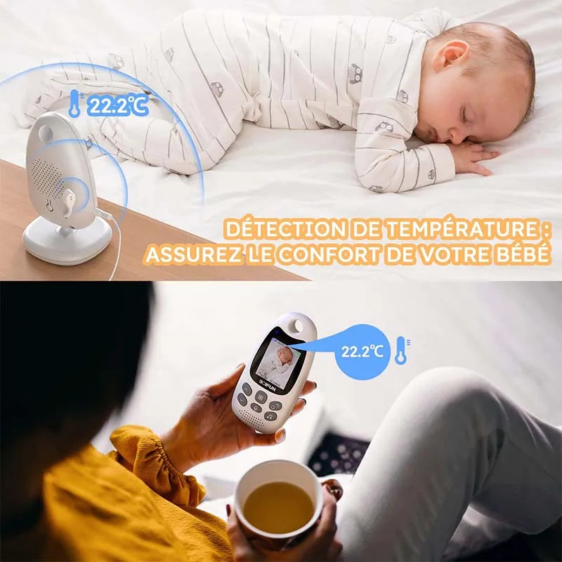 BOIFUN Baby Monitor With Camera 720p Video And Temperature Monitoring