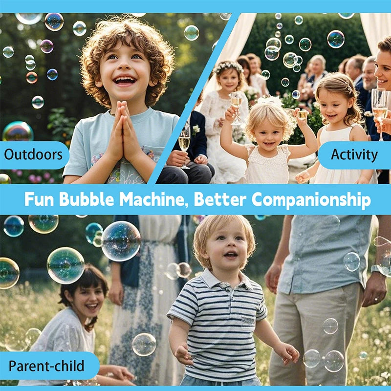KNYYSECQ Double Head Rotating Bubble Machine Outdoor Party Toy