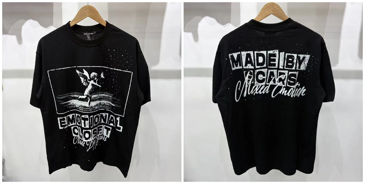 Mixed Emotion Printed Cotton T Shirt For Men Women