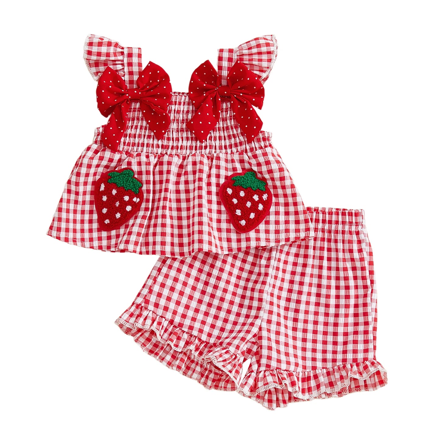Adorable Infant Girl Floral Print Sleeveless Top and Shorts Set