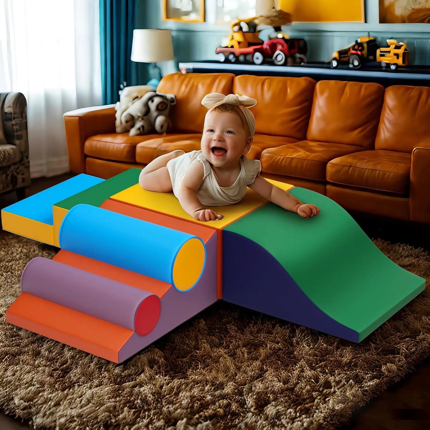 Toddler Foam Climbing Set Indoor Playset For Walking And Crawling