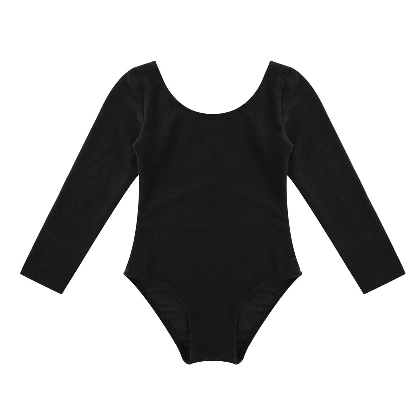 Girls Ballet Leotard Long Sleeve Bodysuit For Dance