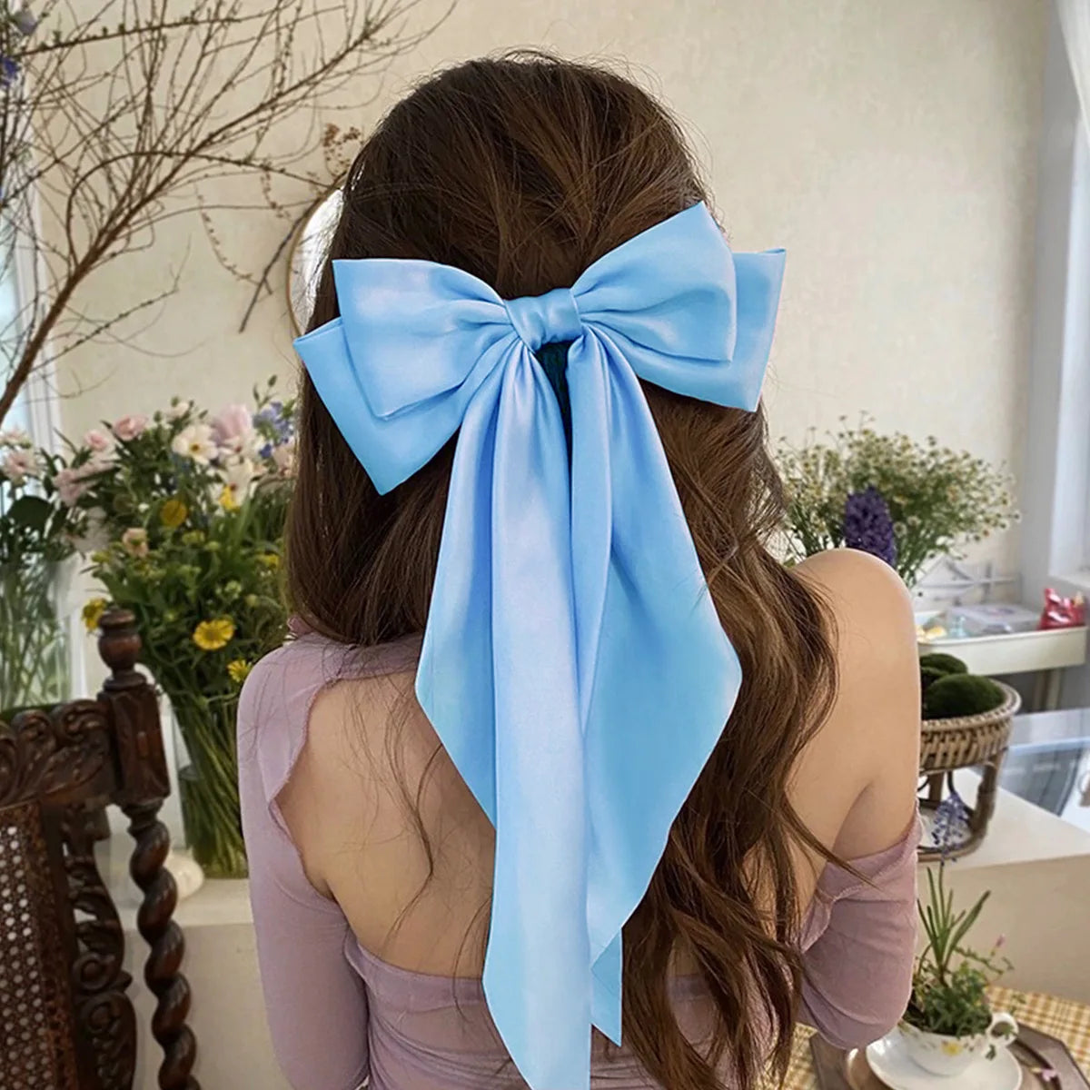 New Bows Hair Clips Bow Barrette Headband for Girl Bow Ribbon Hair Clip JZ094