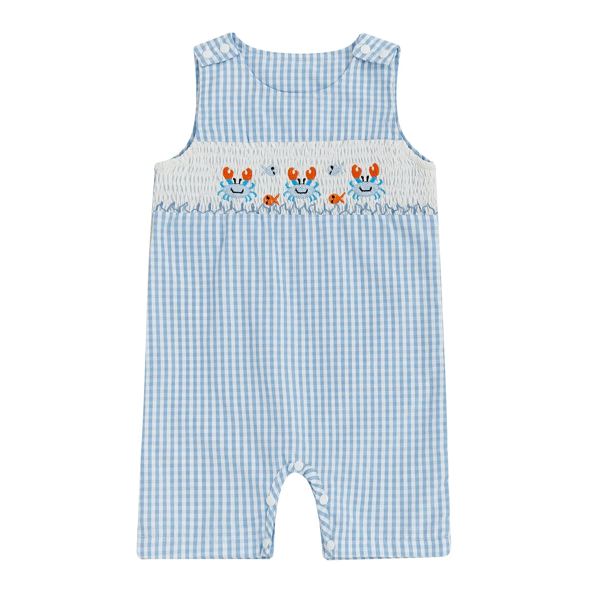 Cotton Embroidered Baby Romper With Button Up Collar
