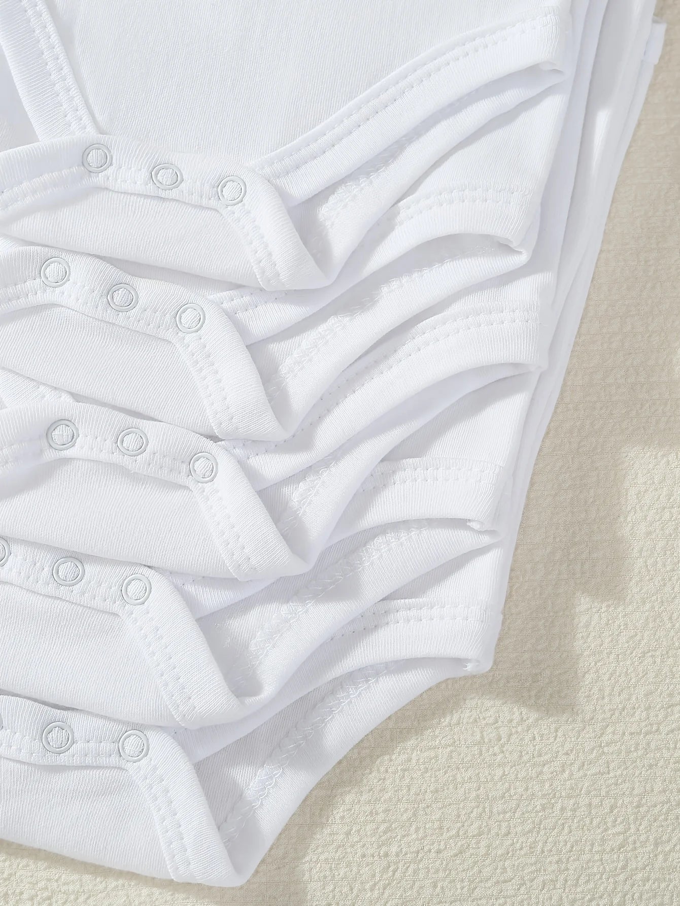 5pcs Baby Sleeveless Triangle Rompers, Cute White Base Layer Bodysuits for Baby Girls, Breathable And Comfortable Summer Infant Clothes, Newborn Hospital Essentials, Special, for Outdoor