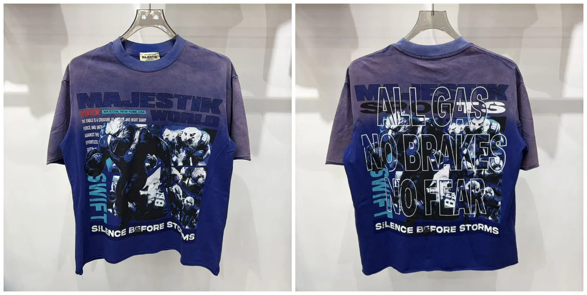 Cotton T Shirt With Letter Rhinestone Print Breathable Hip Hop