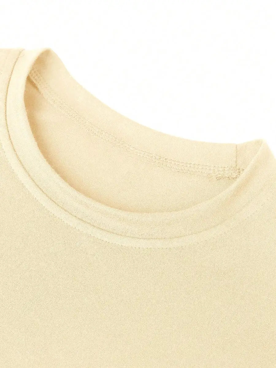 [Halloween]Tween Girl Cotten Clothes,Y2K-Inspired Letter Print T-Shir-Perfect For Spring/Summer/Fall,Fashion, Streetwear, Unisex