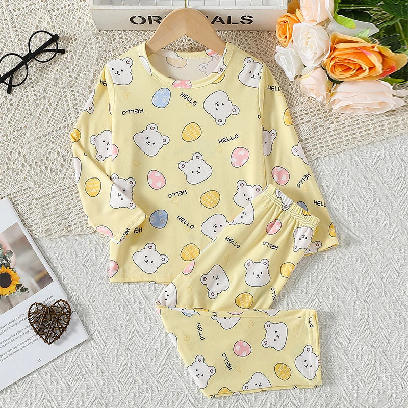 Two Piece Summer Kids Shorts Set Unisex Short Sleeve Outfit