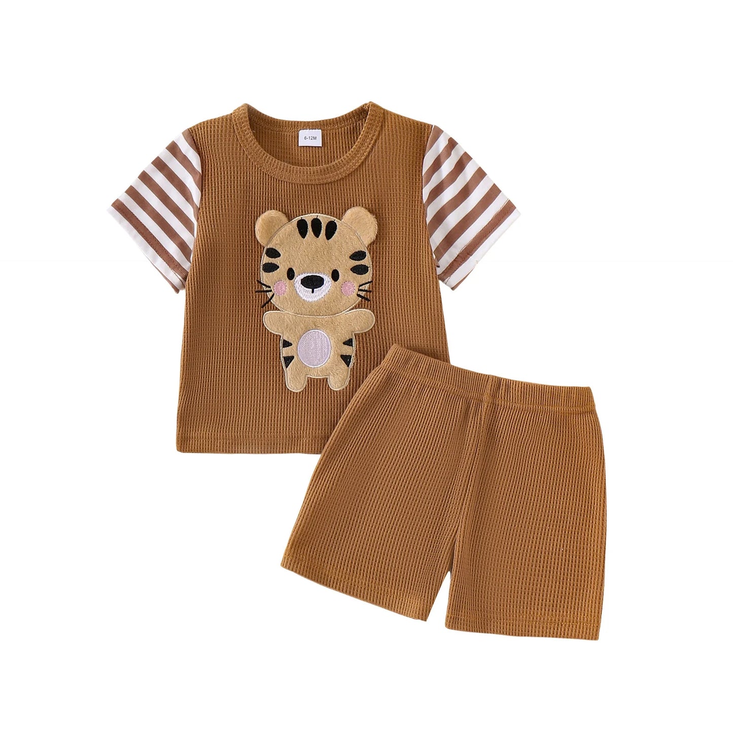 2026 New Children's Sets 2Pcs Baby Girl Summer Outfits Sleeveless Tie Strap Plaid Print Tops + Ruffle Shorts Set Toddler Clothes