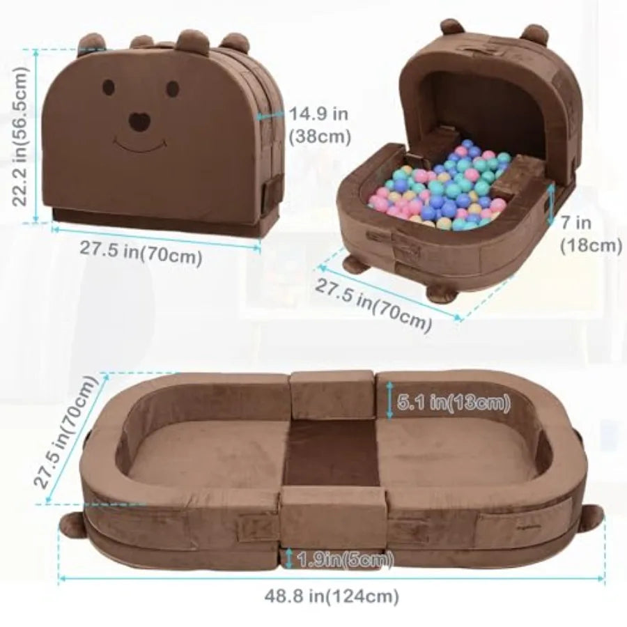Toddler Travel Bed Foldable Portable Baby Cot With Removable Pillow