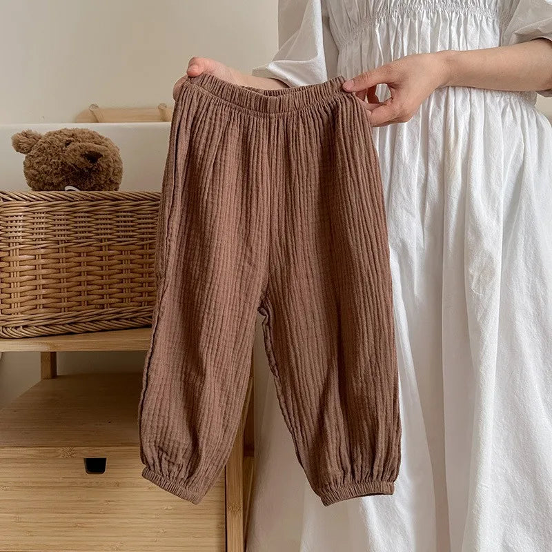 Kids Anti Mosquito Pants Unisex Lightweight Polyester Elastic Waist