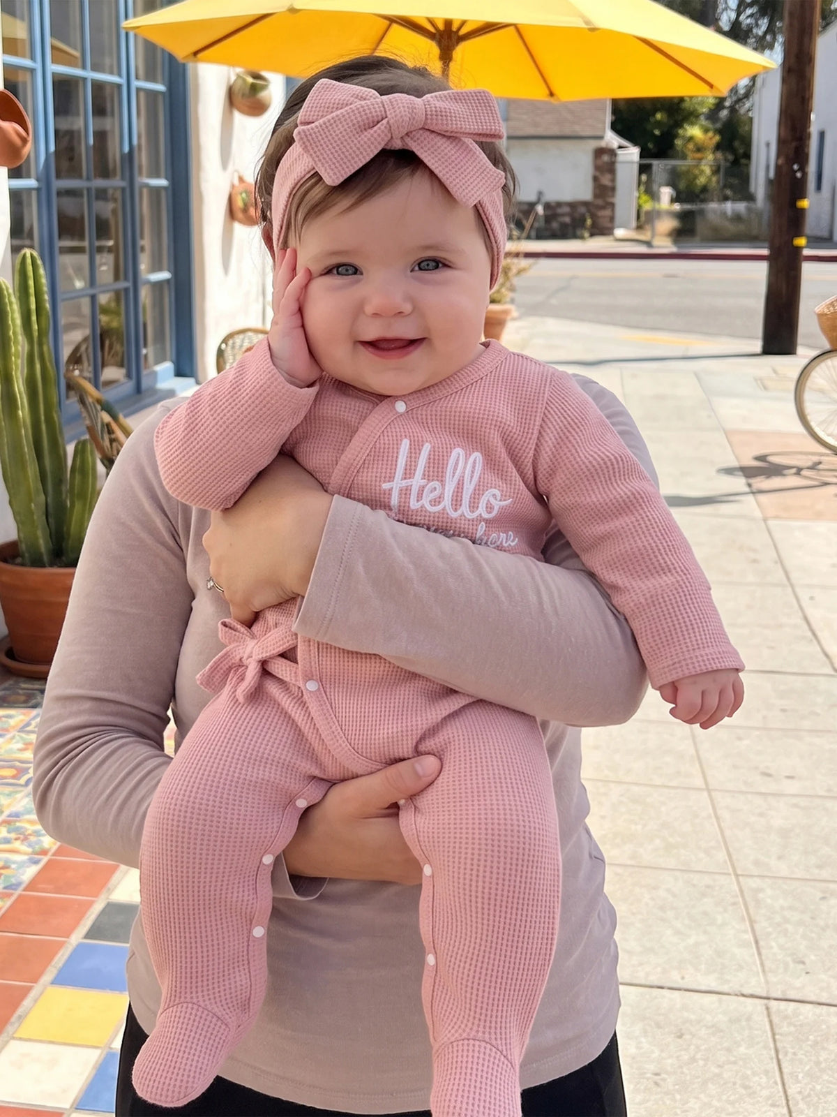 Girls Cute Baby Girls Waffle Waffle Footed Romper Baby Letter Embroidery Girls Waffle Latest Baby Girls Waffle