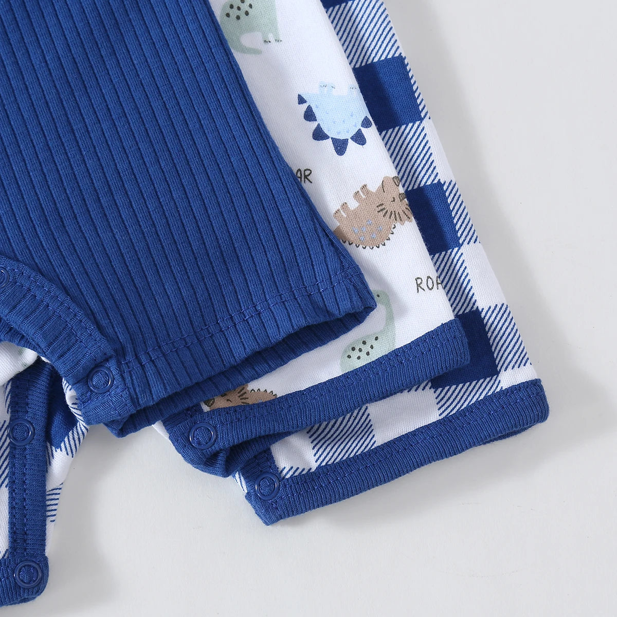 Soft Cotton Animal Print Short Sleeve Baby Boy Rompers