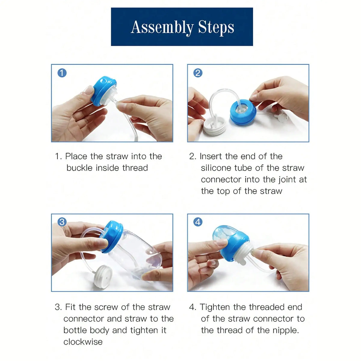 1pc 5oz/150ml Hands-Free Normal Neck PP Baby Feeding Bottle with Straw Brush, Perfect Gift Baby Bottle, Milk Bottle for New Parents.