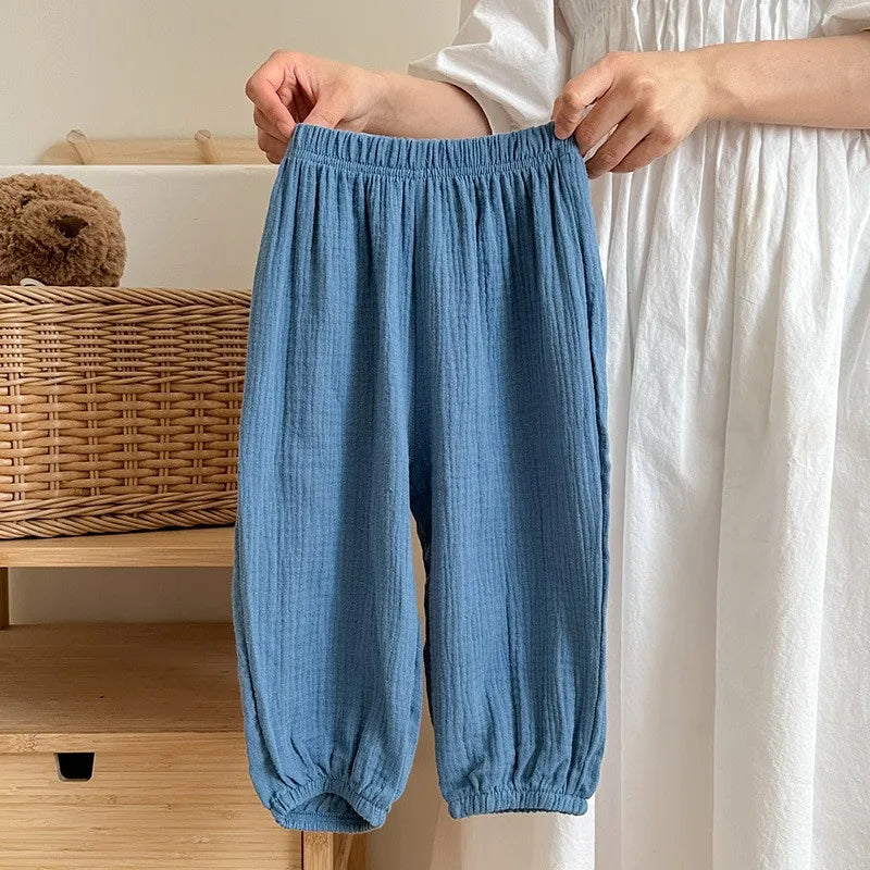 Kids Anti Mosquito Pants Unisex Lightweight Polyester Elastic Waist
